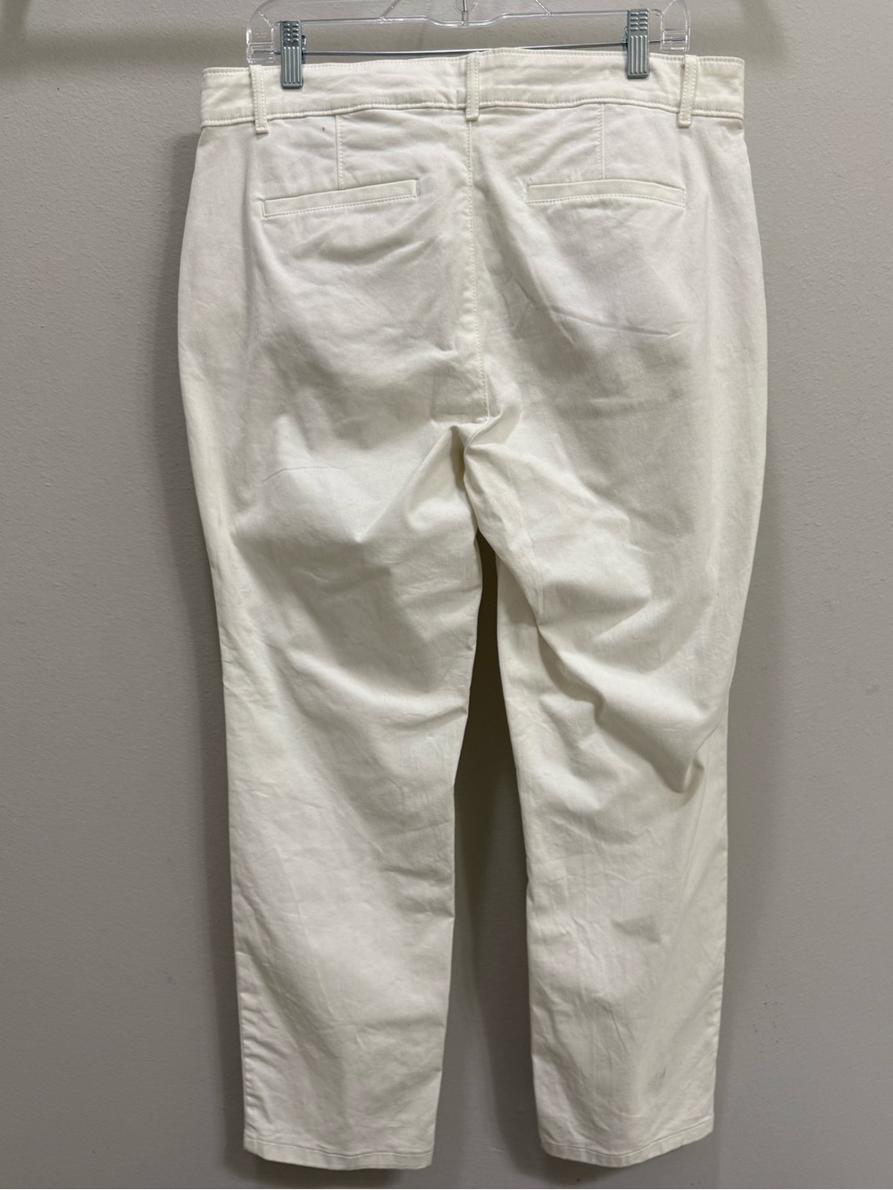 LOFT Women’s White Straight Leg Ankle Pants Size 12 - Picture 3 of 3